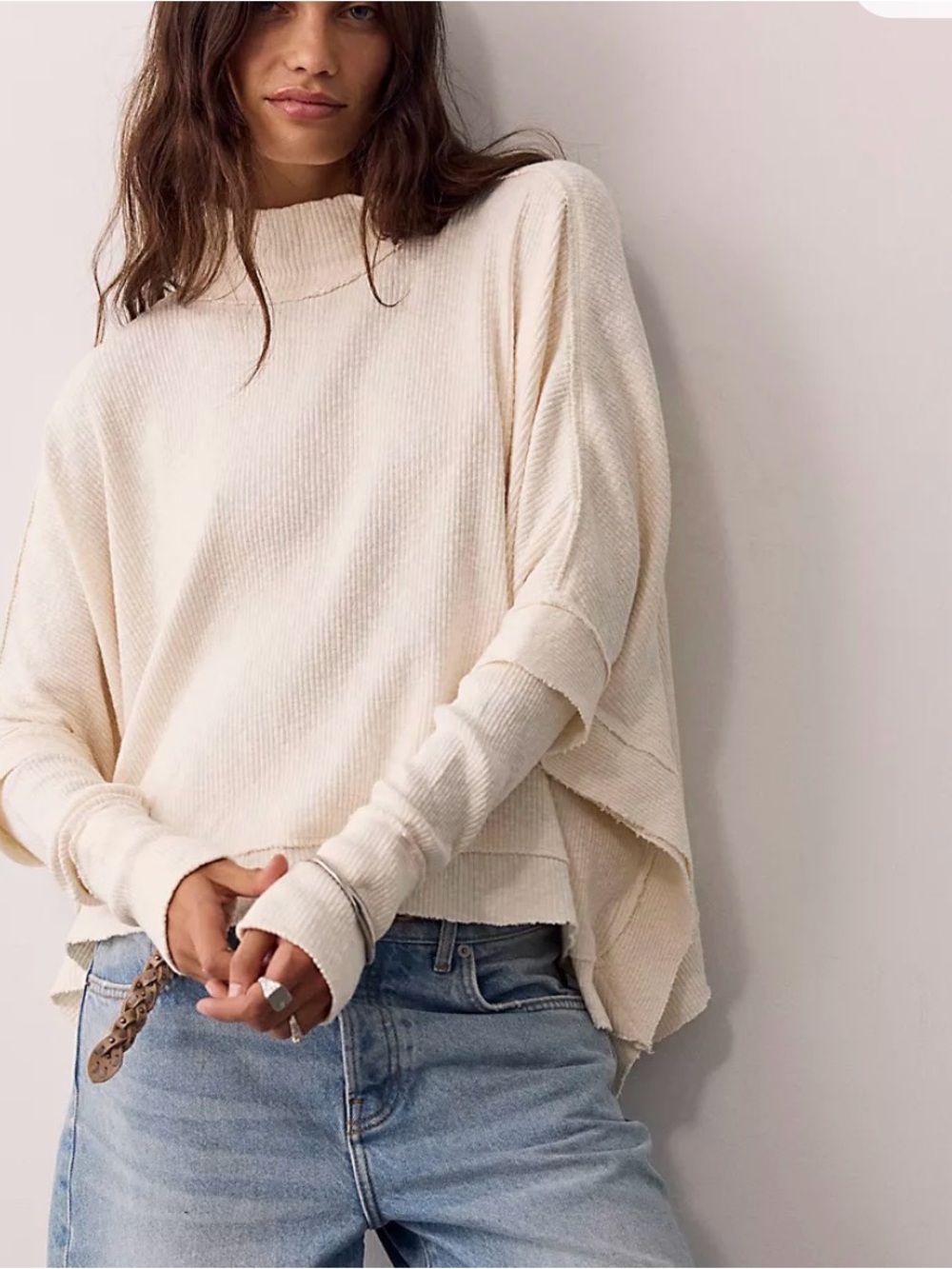 Free People We The Free Moon Daisy Turtle-Neck Twofer